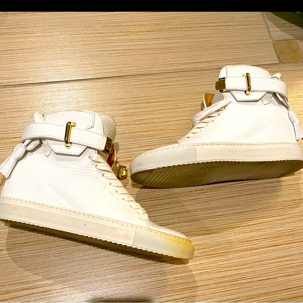 Buscemi Leather High Top Sneakers